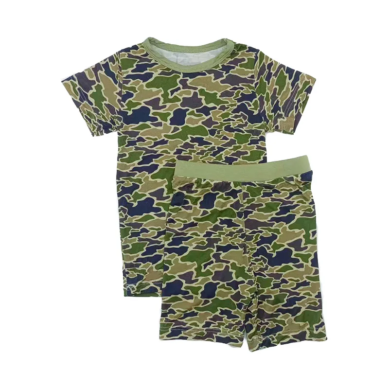 Cool Camouflage Color Short Sleeve Children Boys Bamboo Fiber Round Neck Pajamas 2-pieces Kids Clothes
Cool Camouflage Color Short Sleeve Children Boys Bamboo Fiber Round Neck Pajamas 2-pieces Kids Clothes