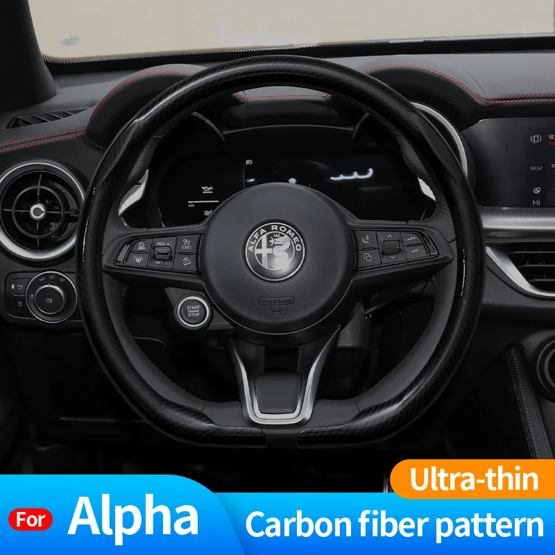 Carbon Fiber Steering Wheel Protective Cover With Car Emblem For Alfa Romeo GT 147 156 159 166 Giulia Tonale Stelvio Giulietta
Carbon Fiber Steering Wheel Protective Cover With Car Emblem For Alfa Romeo GT 147 156 159 166 Giulia Tonale Stelvio Giulietta
