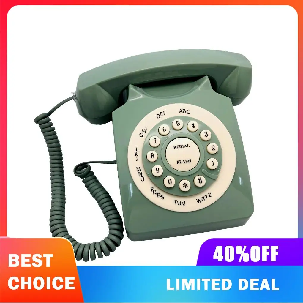 Wired Phones Button Type Corded Telephone Wear-resistant Dial Design Vintage Landline Office Business Decoration
Wired Phones Button Type Corded Telephone Wear-resistant Dial Design Vintage Landline Office Business Decoration