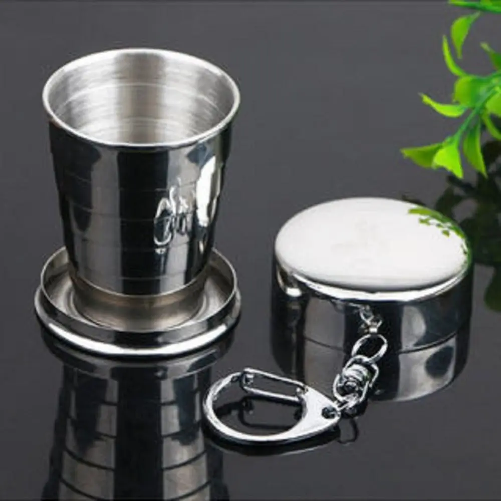 150/250ML Stainless Steel Folding Cup Folded Keychain Retractable Cup Telescopic Retractable Collapsible Cups Outdoor
150/250ML Stainless Steel Folding Cup Folded Keychain Retractable Cup Telescopic Retractable Collapsible Cups Outdoor