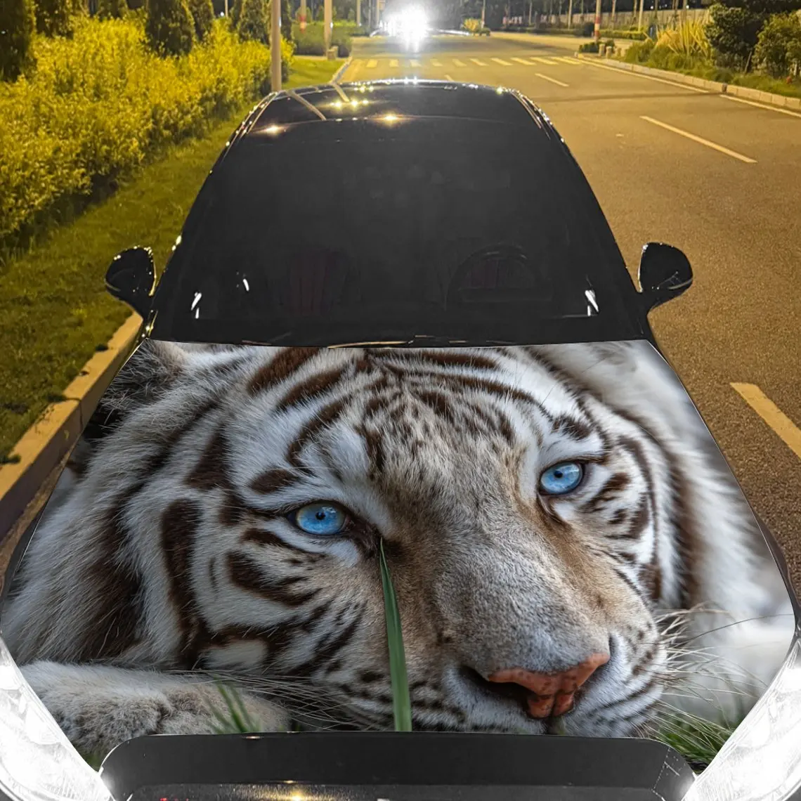 Car Decals White Tiger with Glowing Blue Eyes Car Hood Sticker, Waterproof Self - Adhesive Vinyl Graphics Decals, Decorative Pro
Car Decals White Tiger with Glowing Blue Eyes Car Hood Sticker, Waterproof Self - Adhesive Vinyl Graphics Decals, Decorative Pro