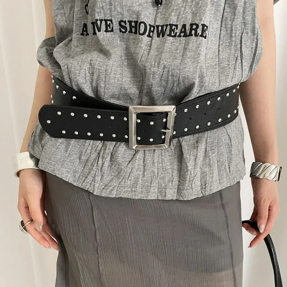 Fashion Heavy-Duty Rivet Wide Belt Harajuku Vintage Slimming Belt Punk Rock Y2K Waist Strap For Women
Fashion Heavy-Duty Rivet Wide Belt Harajuku Vintage Slimming Belt Punk Rock Y2K Waist Strap For Women