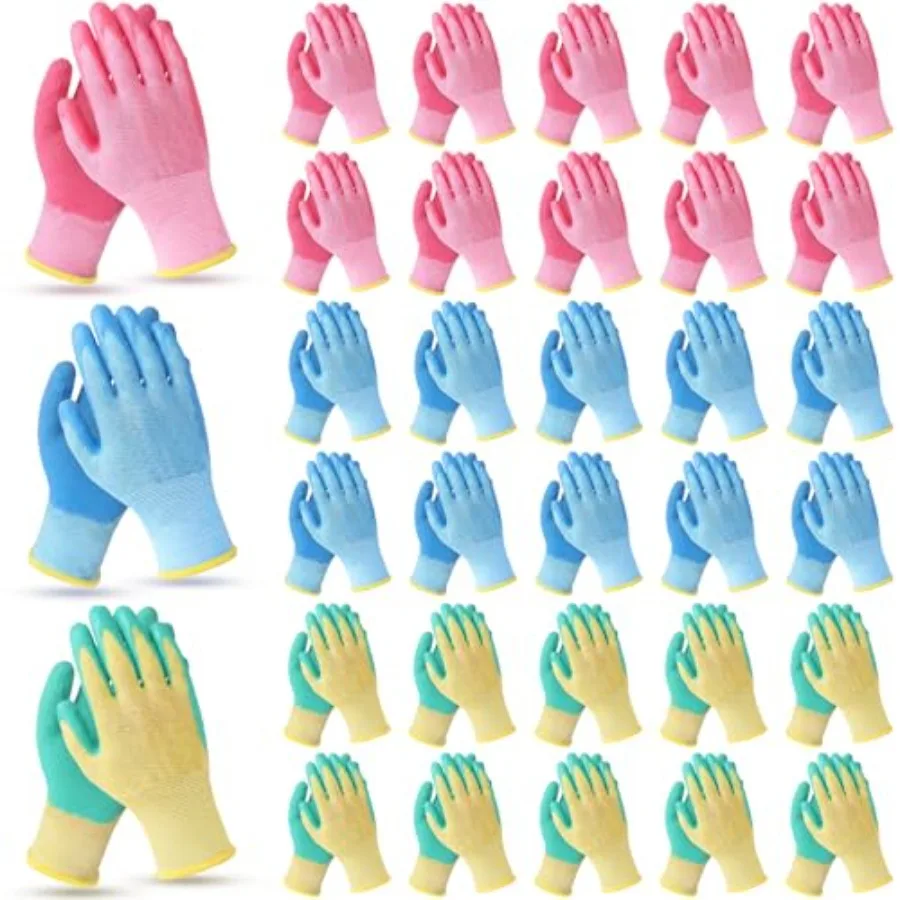 30 Pairs Gardening Gloves Non Slip Garden Gloves for Toddler Youth Girls Boys Safety Rubber
30 Pairs Gardening Gloves Non Slip Garden Gloves for Toddler Youth Girls Boys Safety Rubber
