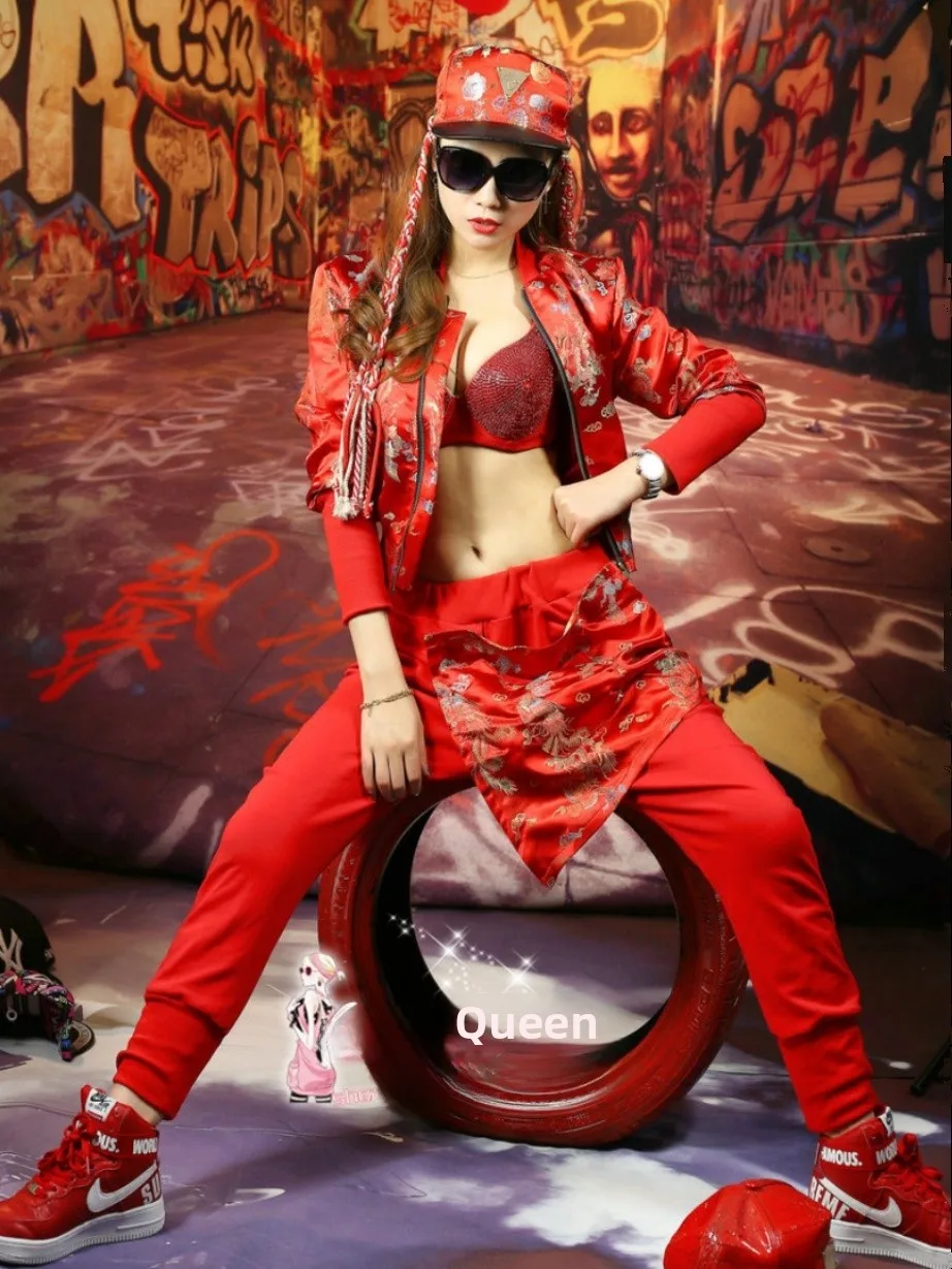 New Year Red Stage Performance Suit Sexy Street Dance Set Women's Jazz Dance Men's Dance Team Competition Performance Clothes
New Year Red Stage Performance Suit Sexy Street Dance Set Women's Jazz Dance Men's Dance Team Competition Performance Clothes