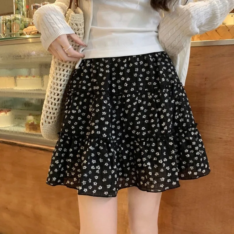 Floral Retro Sweet Midi Skirt Cake2025Spring Summer High Waist Petite Slimming Black Puff Short Skirt
Floral Retro Sweet Midi Skirt Cake2025Spring Summer High Waist Petite Slimming Black Puff Short Skirt