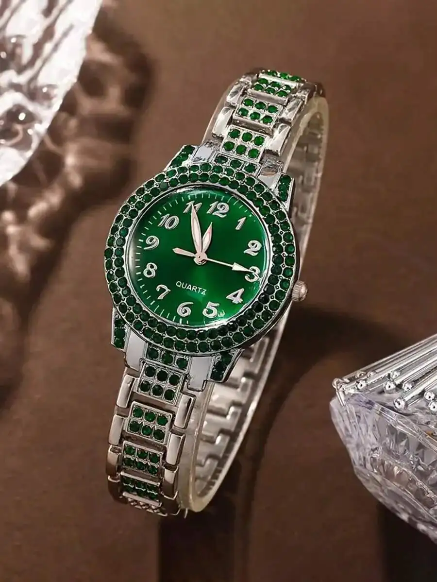 Fashion Women Quartz Watch Green Dial Zinc Alloy Case Band Round Wristwatch Daily Party Gift
Fashion Women Quartz Watch Green Dial Zinc Alloy Case Band Round Wristwatch Daily Party Gift