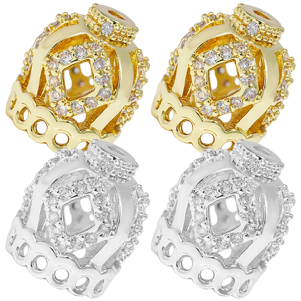 4Pcs Crown Charms Copper Beads Rhinestone Jewelry Making DIY Spacer Beads Necklace Bracelet Pendant Craft Supplies
4Pcs Crown Charms Copper Beads Rhinestone Jewelry Making DIY Spacer Beads Necklace Bracelet Pendant Craft Supplies