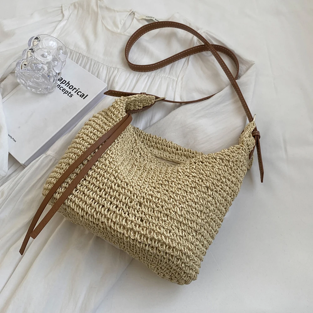 Ladies Woven Bag Paper Rope Fashion Casual Hand-Woven Handbags Handmade Simple Elegant Strap Adjustable Summer Beach Bag
Ladies Woven Bag Paper Rope Fashion Casual Hand-Woven Handbags Handmade Simple Elegant Strap Adjustable Summer Beach Bag