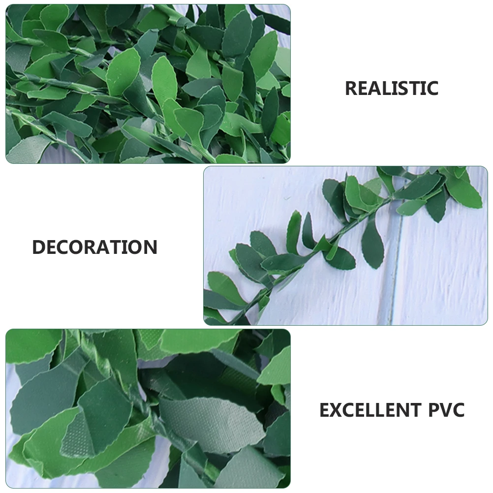 5pcs Artificial Vine PVC Leaves Green Rattan Simulation Plant Decor Indoor Outdoor Lightweight Long Lasting
5pcs Artificial Vine PVC Leaves Green Rattan Simulation Plant Decor Indoor Outdoor Lightweight Long Lasting