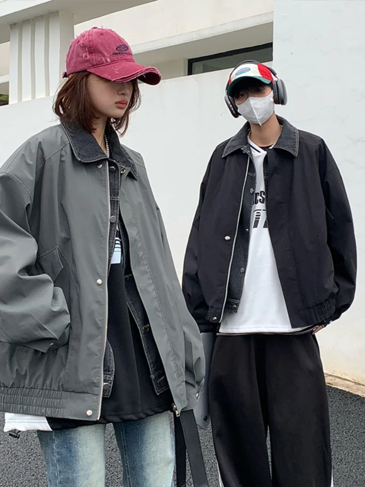 American Retro Loose Couple Jaet 2024 New Spring Autumn Trendy Pilot Collar Top Haome Bad Boy Sle Youth Faion
American Retro Loose Couple Jaet 2024 New Spring Autumn Trendy Pilot Collar Top Haome Bad Boy Sle Youth Faion
