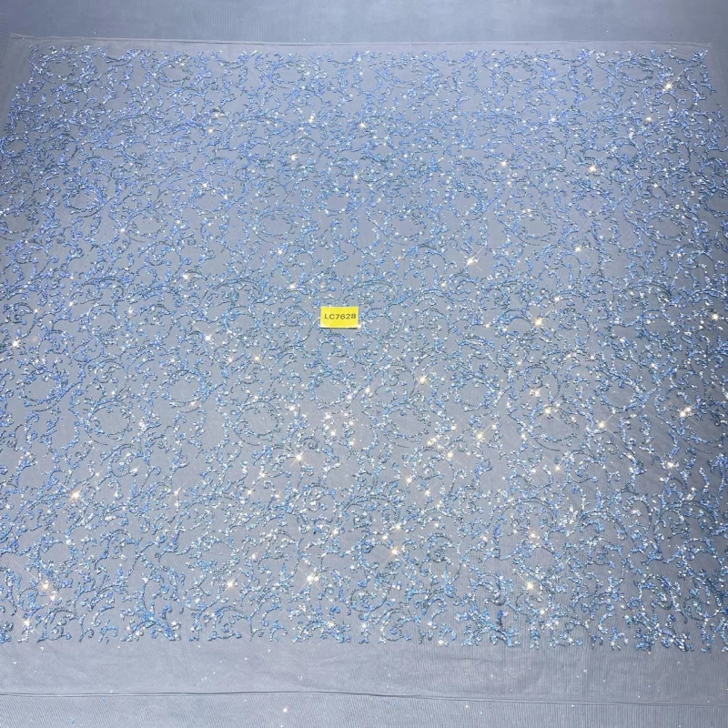 10 ярдов небесно-голубой ткани с модным африканским дизайном, блестящей вышивкой и сетчатым кружевом с приклеенными блестками для свадебных или вечерних платьев
10 ярдов небесно-голубой ткани с модным африканским дизайном, блестящей вышивкой и сетчатым кружевом с приклеенными блестками для свадебных или вечерних платьев