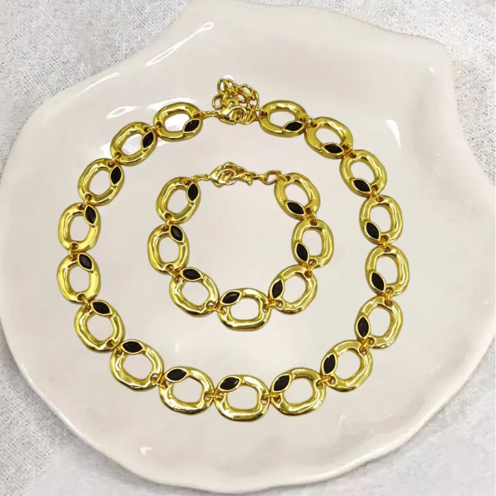 Spring 2026 Sparkling Mature Colored Crystal Gold Silver Elliptical Ring Bracelet Necklace Jewelry Two Piece Set Premium Gift
Spring 2026 Sparkling Mature Colored Crystal Gold Silver Elliptical Ring Bracelet Necklace Jewelry Two Piece Set Premium Gift