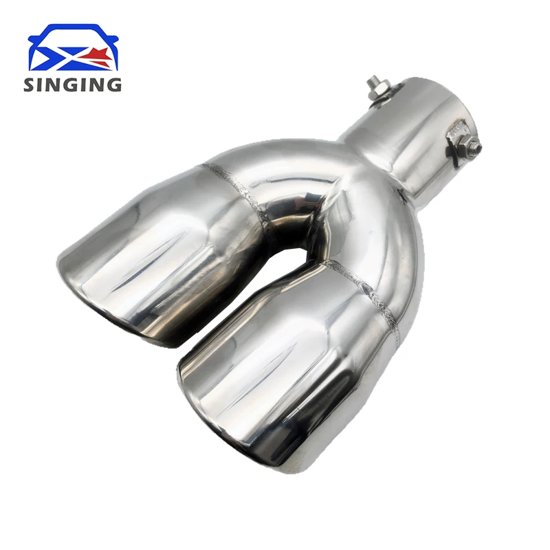 Straight Dual Exhaust Stainless Steel Tailpipe Tip Car Exhaust Pipe Cover decorative Accessory Universal Fit muffler parts
Straight Dual Exhaust Stainless Steel Tailpipe Tip Car Exhaust Pipe Cover decorative Accessory Universal Fit muffler parts