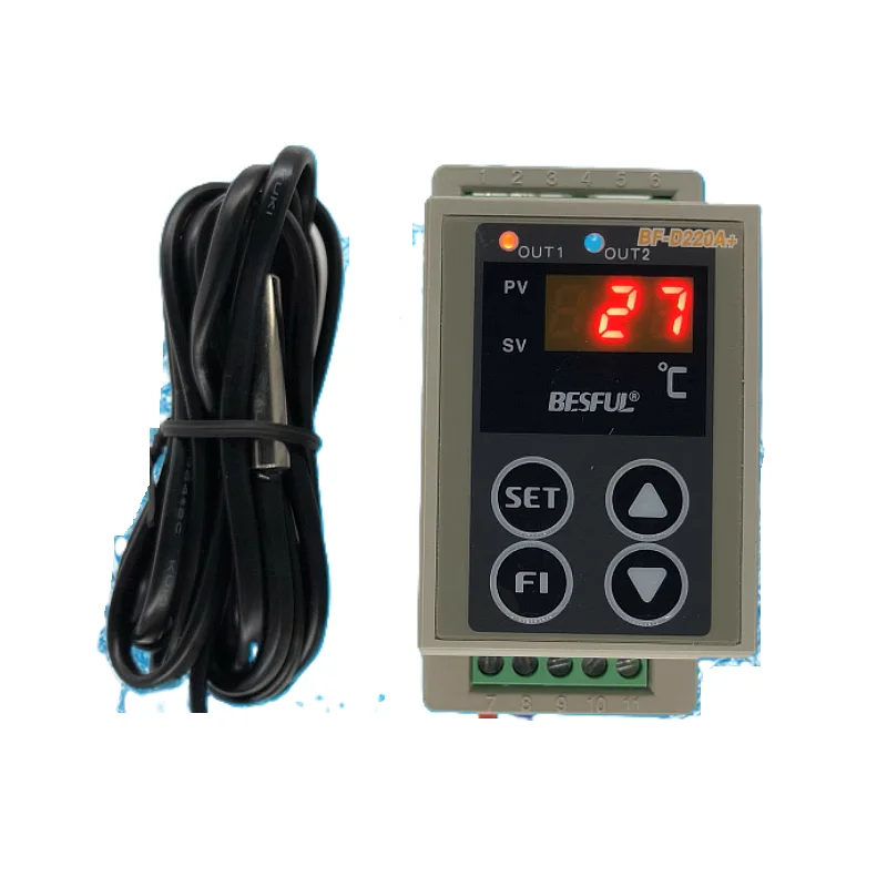 BESFUL BF-D220A + temperature controller guide rail type dual output intelligent temperature control
BESFUL BF-D220A + temperature controller guide rail type dual output intelligent temperature control