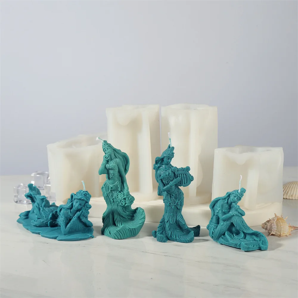 Nordic Style Mermaid Silicone Candle Mold Aromatherapy Plaster Interior Decoration Epoxy Resin Molds Candle Making Kit
Nordic Style Mermaid Silicone Candle Mold Aromatherapy Plaster Interior Decoration Epoxy Resin Molds Candle Making Kit