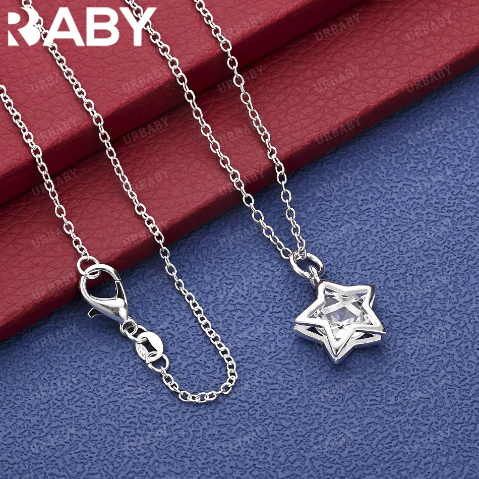 URBABY 40-75cm 925 Sterling Silver Star Pendant Necklace Charm Trend Birthday Gifts Fashion Party
URBABY 40-75cm 925 Sterling Silver Star Pendant Necklace Charm Trend Birthday Gifts Fashion Party
