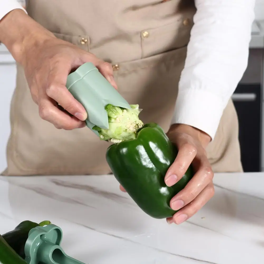Pepper Corer Tool 2 1 Bell Pepper Core Remover Seeds Remover Kitchen Tool for Vegetables Fruits Twist Pull Pepper Corer Gadget
Pepper Corer Tool 2 1 Bell Pepper Core Remover Seeds Remover Kitchen Tool for Vegetables Fruits Twist Pull Pepper Corer Gadget
