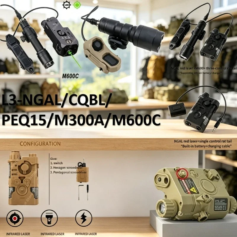 L3-NGAL/CQBL/PEQ15/M300/M600 Enhanced Ray Flash Torch With Tight Switch Outdoor Model Modified Parts
L3-NGAL/CQBL/PEQ15/M300/M600 Enhanced Ray Flash Torch With Tight Switch Outdoor Model Modified Parts