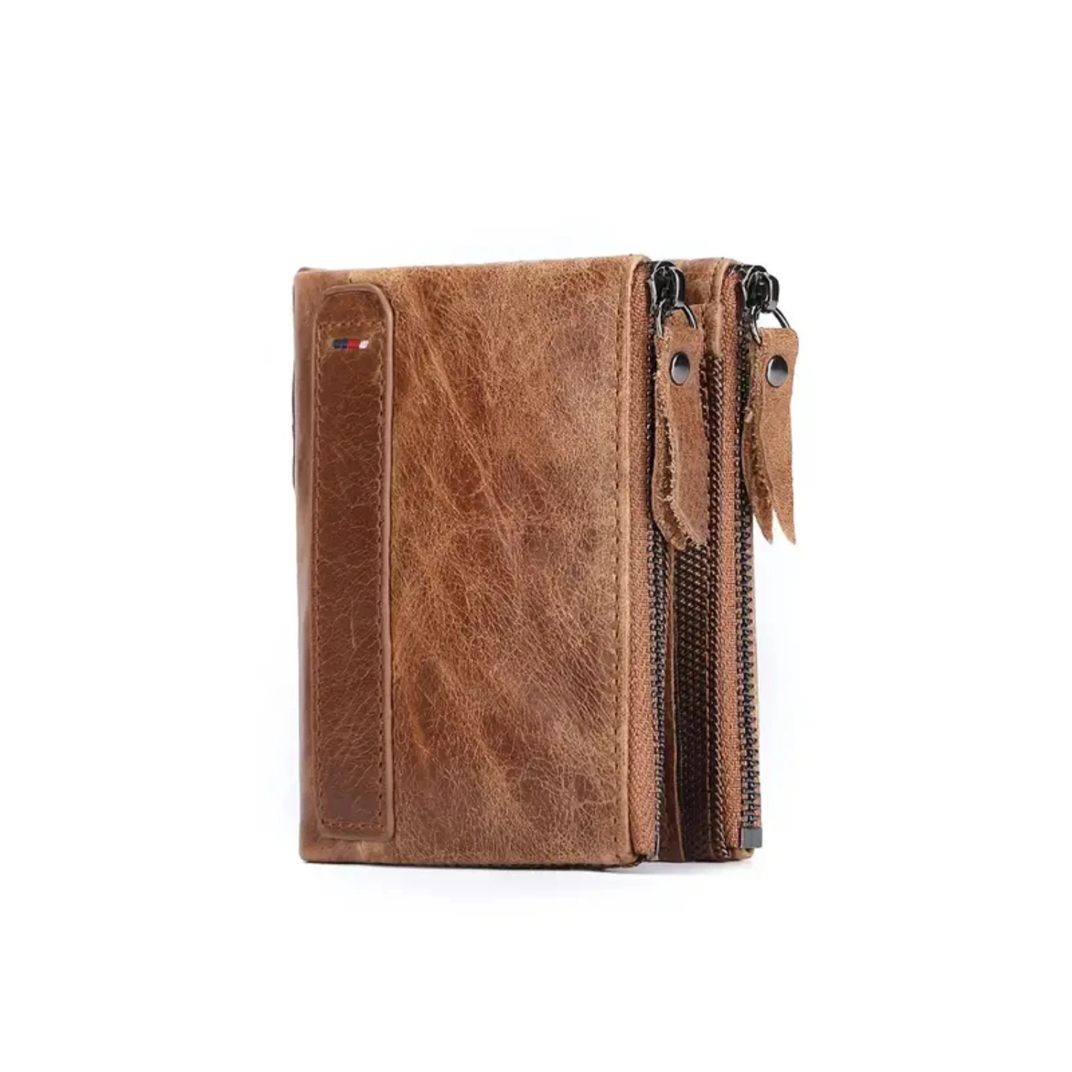 Stylish Double Zipper Men's Leather Wallet with RFID Blocking and Compact Coin Purse - Includes ID Case and Short Wallet for Add
Stylish Double Zipper Men's Leather Wallet with RFID Blocking and Compact Coin Purse - Includes ID Case and Short Wallet for Add