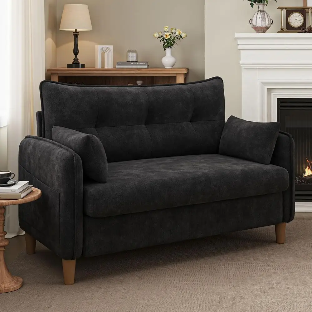 Compact 50 Mini Loveseat Sofa for Small Spaces | Ideal for Bedroom and Apartment | Sleek Black
Compact 50 Mini Loveseat Sofa for Small Spaces | Ideal for Bedroom and Apartment | Sleek Black