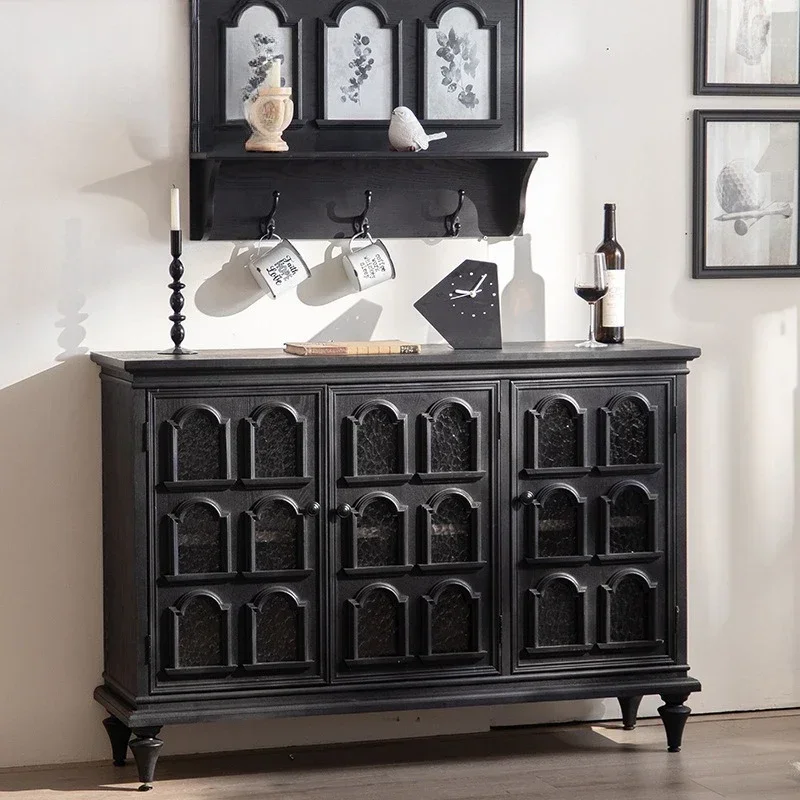 European court style black entrance entrance cabinet retro restaurant decorative cabinet medieval coffee cabinet solid wood tea
European court style black entrance entrance cabinet retro restaurant decorative cabinet medieval coffee cabinet solid wood tea