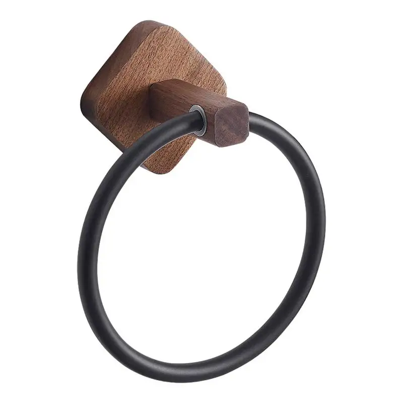 Aluminum Alloy Towel Ring with Walnut Square Bottom Waterproof Round Towel Hanger No Punching Hand Towel Holder
Aluminum Alloy Towel Ring with Walnut Square Bottom Waterproof Round Towel Hanger No Punching Hand Towel Holder