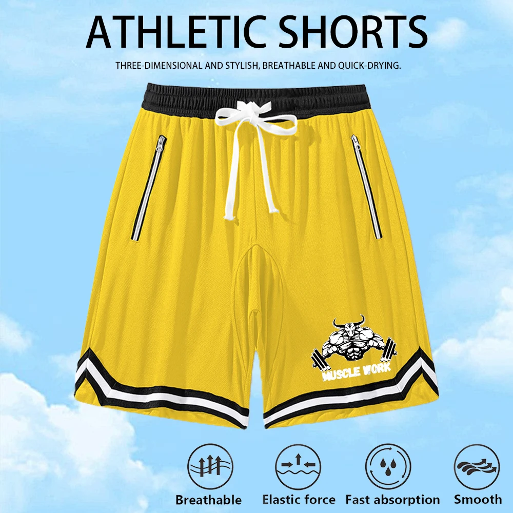 Men's Creative Fitness Printed Basketball Training Shorts Mesh Breathable Summer Running Training Knee Length Drawstring Shorts
Men's Creative Fitness Printed Basketball Training Shorts Mesh Breathable Summer Running Training Knee Length Drawstring Shorts