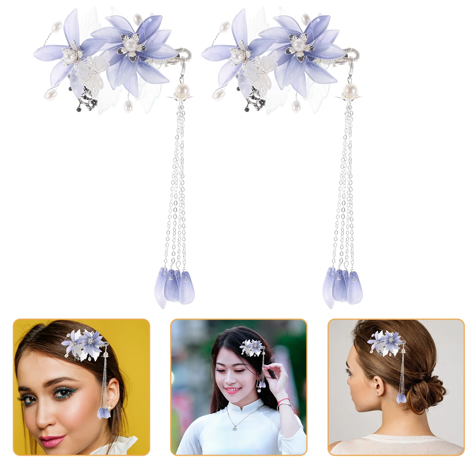 Decorative Hair Accessories Flower Clip Chinese Ming System Beautiful Clips Floral Tassel Resin for Girl Elegant
Decorative Hair Accessories Flower Clip Chinese Ming System Beautiful Clips Floral Tassel Resin for Girl Elegant