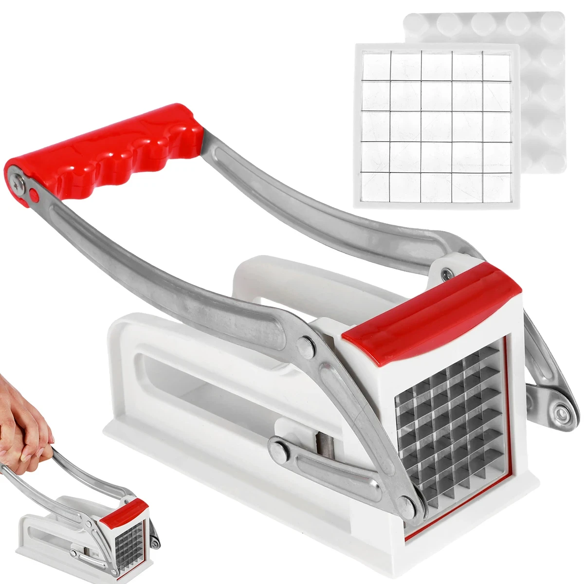Manual Carrot Cutting Potato Slicer Simplicity Kitchen Vegetable Tools Household Stainless Steel Press-type French Fries Slicer
Manual Carrot Cutting Potato Slicer Simplicity Kitchen Vegetable Tools Household Stainless Steel Press-type French Fries Slicer