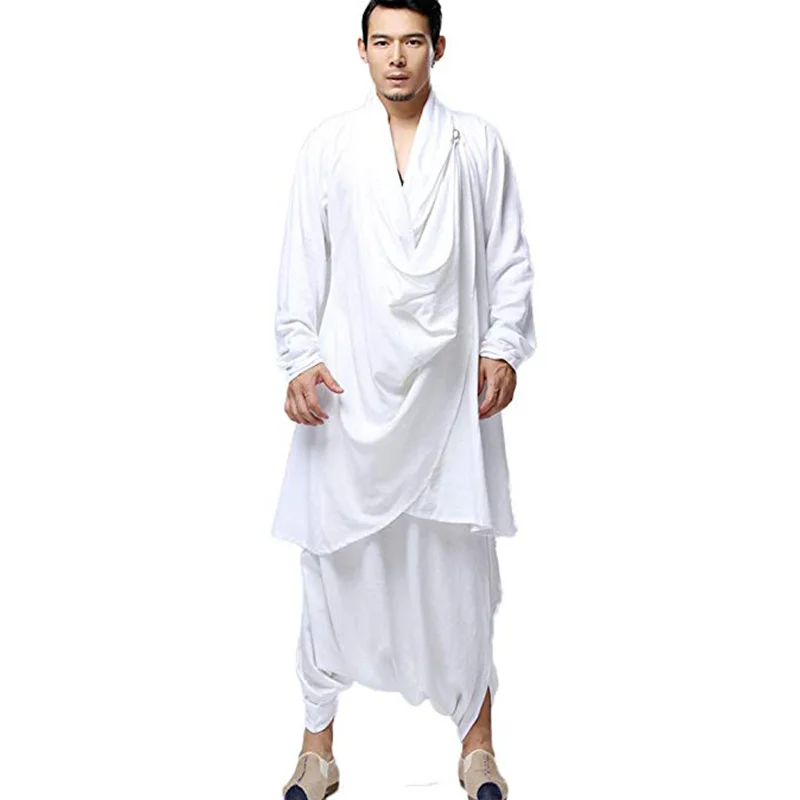 Buddhist Meditation Men's Tops Traditional Clothing Chinese Kung Fu Set Cotton Linen Blouse Elastic Waist Pants Loose Shirt Men
Buddhist Meditation Men's Tops Traditional Clothing Chinese Kung Fu Set Cotton Linen Blouse Elastic Waist Pants Loose Shirt Men