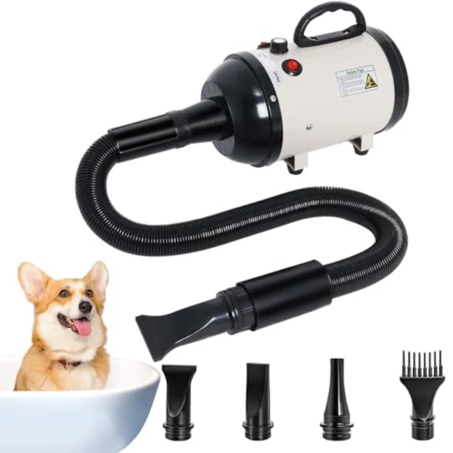 Dog Dryer for Large Dogs, 5.2HP 3800W High Velocity Pet Hair Dryers with Heater for Grooming, Spind Temperature Adjustable Pet
Dog Dryer for Large Dogs, 5.2HP 3800W High Velocity Pet Hair Dryers with Heater for Grooming, Spind Temperature Adjustable Pet