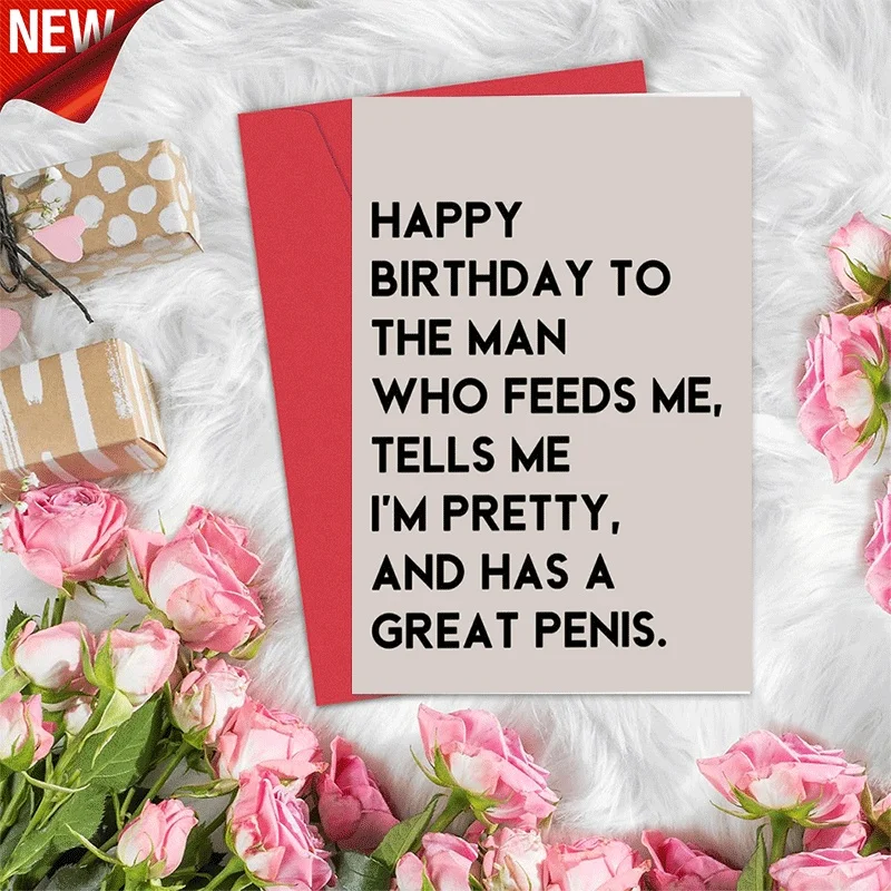 Happy Birthday Card for Him, Funny Birthday Greeting Card for Boyfriend Husband, Naughty Birthday Card for Man
Happy Birthday Card for Him, Funny Birthday Greeting Card for Boyfriend Husband, Naughty Birthday Card for Man