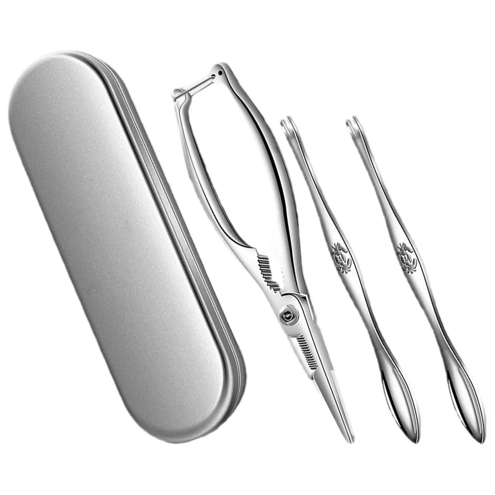 1Set Stainless Steel Crab Tools Kit Safe Convenient Seafood Forks Crackers Eating Utensils for Lobster Oysters Scallop
1Set Stainless Steel Crab Tools Kit Safe Convenient Seafood Forks Crackers Eating Utensils for Lobster Oysters Scallop