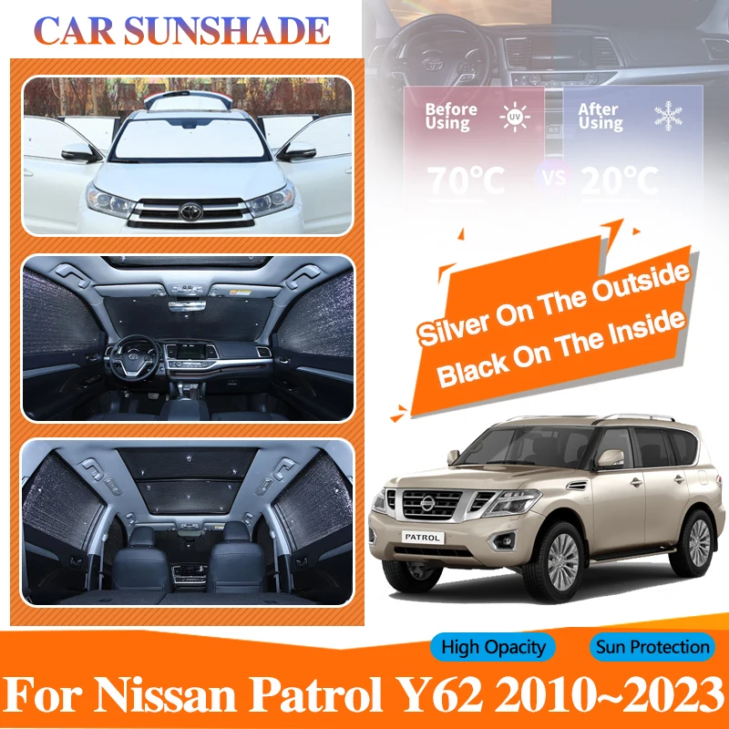 Full Cover Sunshades For Nissan Patrol Y62 2010 2011 2012~2023 Car Anti-UV Protection Windshield Windows Visors Car Accessories
Full Cover Sunshades For Nissan Patrol Y62 2010 2011 2012~2023 Car Anti-UV Protection Windshield Windows Visors Car Accessories