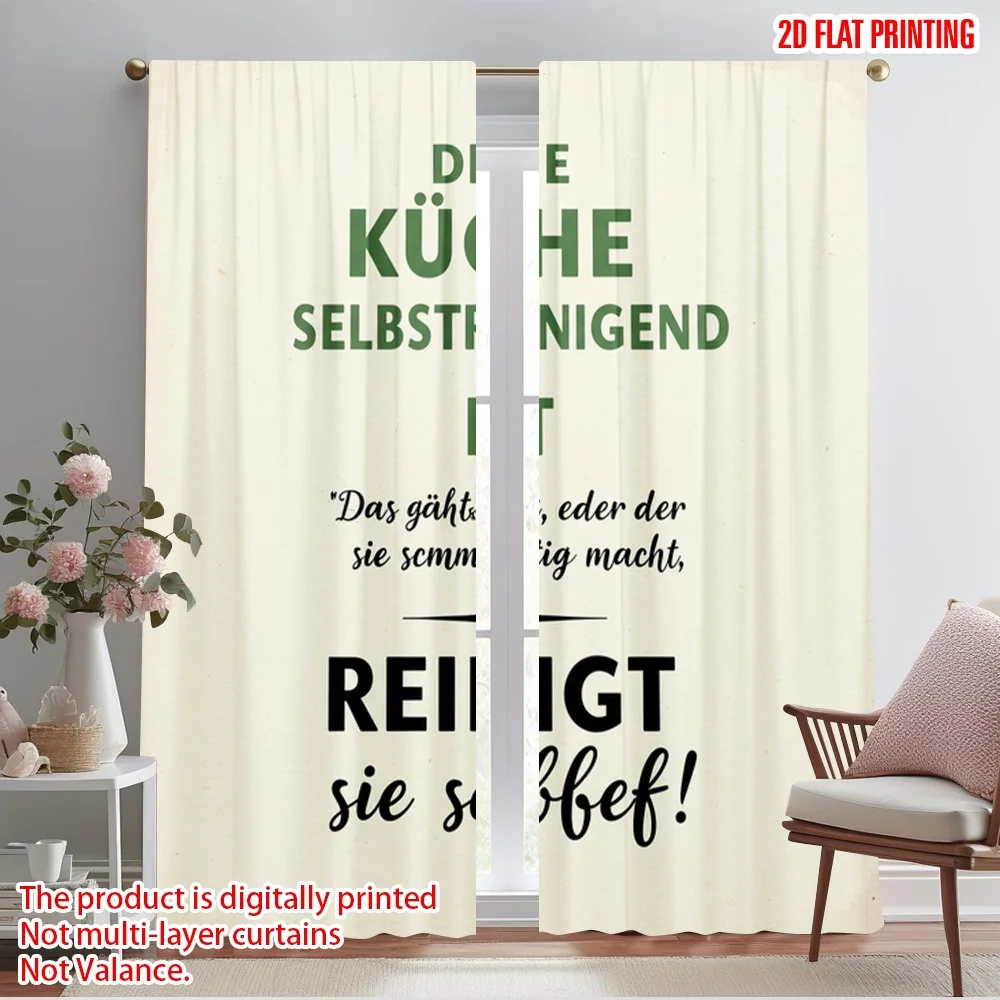 2pcs 2D flat printing Window Curtains Kitchen Self Cleaning Funny Sign 100% Polyester Fabric Without Electricity Festive Wall
2pcs 2D flat printing Window Curtains Kitchen Self Cleaning Funny Sign 100% Polyester Fabric Without Electricity Festive Wall