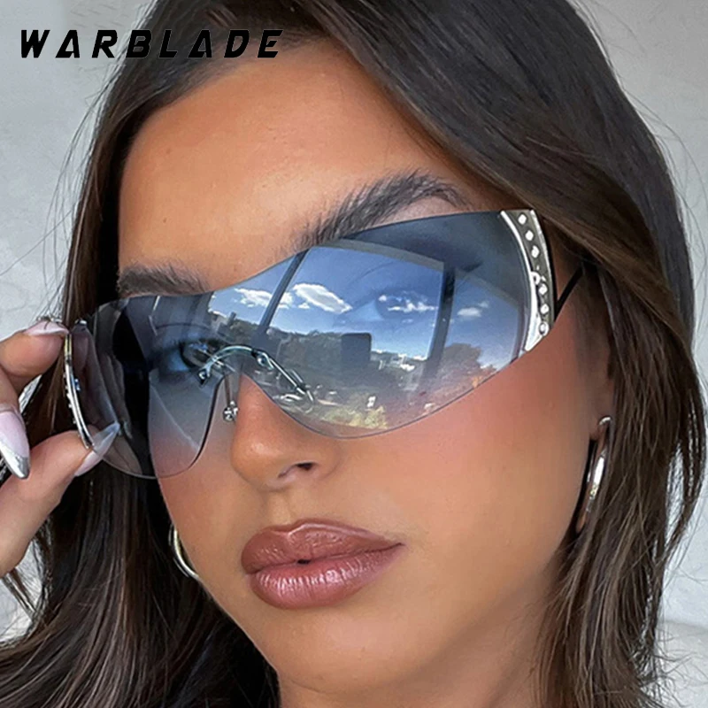 Cyberpunk Y2K Brand Designer Sunglasses Women Fashion Rimless One Piece Sun Glasses Outdoor Sports Windproof Goggles UV400 Очки
Cyberpunk Y2K Brand Designer Sunglasses Women Fashion Rimless One Piece Sun Glasses Outdoor Sports Windproof Goggles UV400 Очки