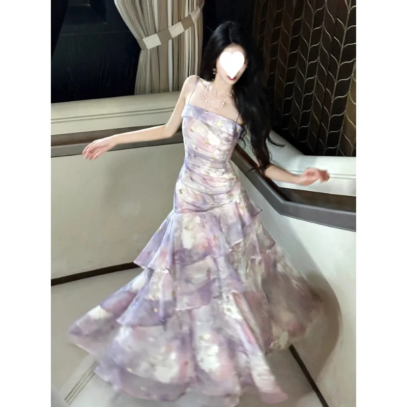 2026 New Purple Strapless Camisole Dress Waist Slim French Style Elegant Long Dress Romantic Seaside Vacation Casual Women Dress
2026 New Purple Strapless Camisole Dress Waist Slim French Style Elegant Long Dress Romantic Seaside Vacation Casual Women Dress