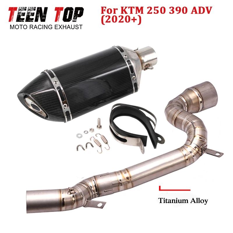 370mm Silencieux For KTM 390ADV 250ADV Slip-on Exhaust Titanium Motorcycle Exhaust Middle Pipe Link 51mm Muffler 390 Adventure
370mm Silencieux For KTM 390ADV 250ADV Slip-on Exhaust Titanium Motorcycle Exhaust Middle Pipe Link 51mm Muffler 390 Adventure