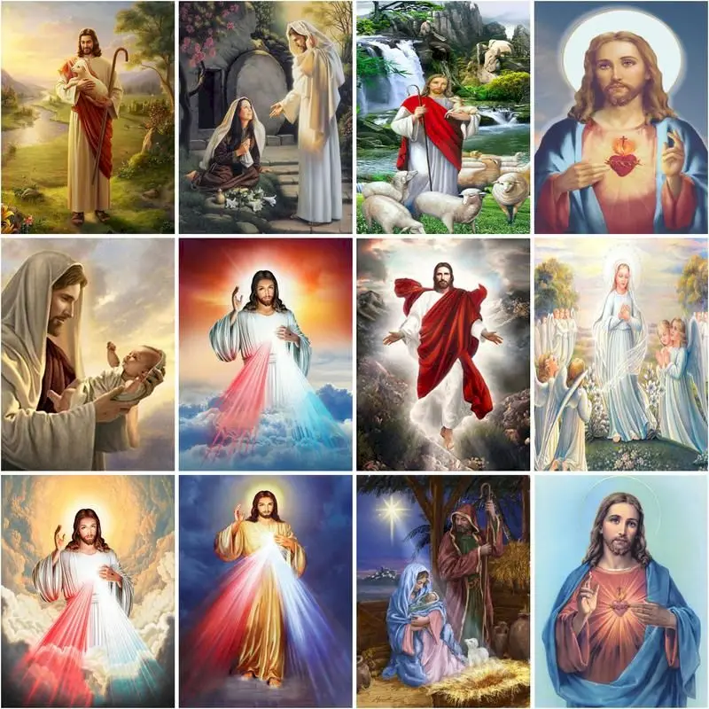 CHENISTORY Diy Diamond Painting Jesus Kit Full Square Diamond Embroidery Mosaic Divine Figure Picture Of Rhinestones Religious G
CHENISTORY Diy Diamond Painting Jesus Kit Full Square Diamond Embroidery Mosaic Divine Figure Picture Of Rhinestones Religious G