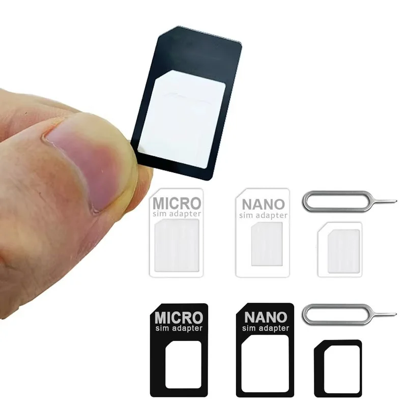 Universal Nano SIM Card to Micro Adapter 4 In 1 SIM Convert Micro Sim Adapter With Eject Pin For IPhone Xiaomi Phone Accessories
Universal Nano SIM Card to Micro Adapter 4 In 1 SIM Convert Micro Sim Adapter With Eject Pin For IPhone Xiaomi Phone Accessories