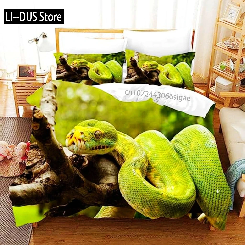 3D Snake Duvet Cover Green Snake Duvet Cover 3D Reptile Print Bedding Set Wild Animal Quilt Cover For Room Decor Women Men Teen
3D Snake Duvet Cover Green Snake Duvet Cover 3D Reptile Print Bedding Set Wild Animal Quilt Cover For Room Decor Women Men Teen