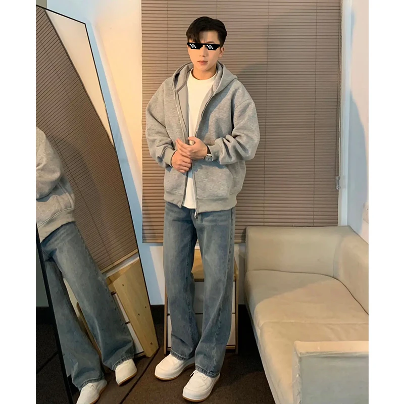 Retro Blue Straight Leg Men's Jeans CleanFit Tall Extended Length American Sle Slimming Micro Flared Knife Pants
Retro Blue Straight Leg Men's Jeans CleanFit Tall Extended Length American Sle Slimming Micro Flared Knife Pants