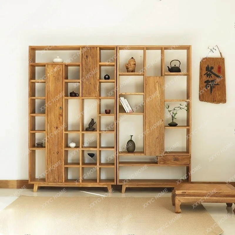 L elm bookshelf set Solid wood bookcase Floor combination bookcase shelf Full wall display storage bookshelf
L elm bookshelf set Solid wood bookcase Floor combination bookcase shelf Full wall display storage bookshelf