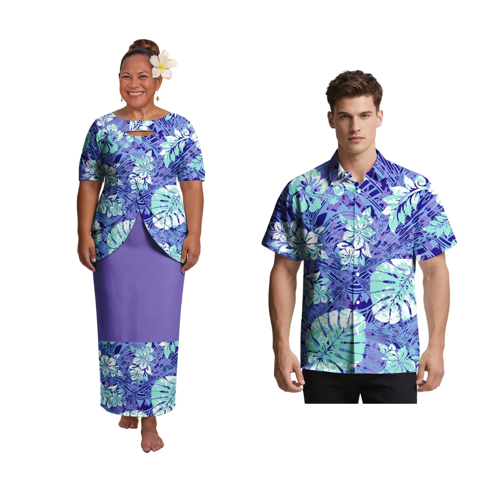 Beach Samoan Puletasi Elegant Women's Wear and Men Shirts Hawaiian Sweet Lovers Clothing Polynesian Tapa Design Couple Outfits
Beach Samoan Puletasi Elegant Women's Wear and Men Shirts Hawaiian Sweet Lovers Clothing Polynesian Tapa Design Couple Outfits