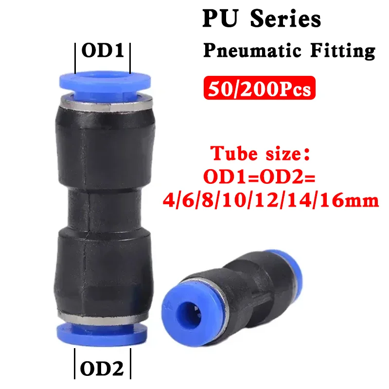 PU Series Pneumatic Fittings Plastic Connector PU 4mm 6/8/10/12/14/16mm For Air Hose Tube Push in Straight Gas Quick Connection
PU Series Pneumatic Fittings Plastic Connector PU 4mm 6/8/10/12/14/16mm For Air Hose Tube Push in Straight Gas Quick Connection