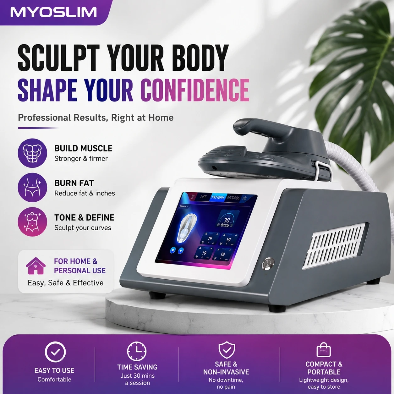 Professional MYOslim 15Tes Body Shape Machine Beauty Equipment Fat Loss and Muscle Gain Suitable for Personal and Family Use
Professional MYOslim 15Tes Body Shape Machine Beauty Equipment Fat Loss and Muscle Gain Suitable for Personal and Family Use