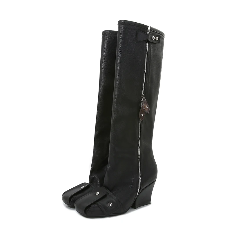 Fashion Women Autumn Winter Party Shoes Side Zipper Chunky Heel Genuine Leather Botas Square Toe Patchwork Knee High Boots
Fashion Women Autumn Winter Party Shoes Side Zipper Chunky Heel Genuine Leather Botas Square Toe Patchwork Knee High Boots