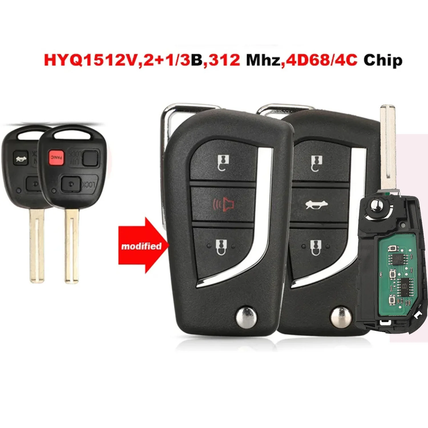 jingyuqin New Remote car key For Lexus ES300 FJ GX470 HYQ1512V LX470/570 RX300 GS300 IS200 Car Key 312Mhz 4D68/4C Chip
jingyuqin New Remote car key For Lexus ES300 FJ GX470 HYQ1512V LX470/570 RX300 GS300 IS200 Car Key 312Mhz 4D68/4C Chip