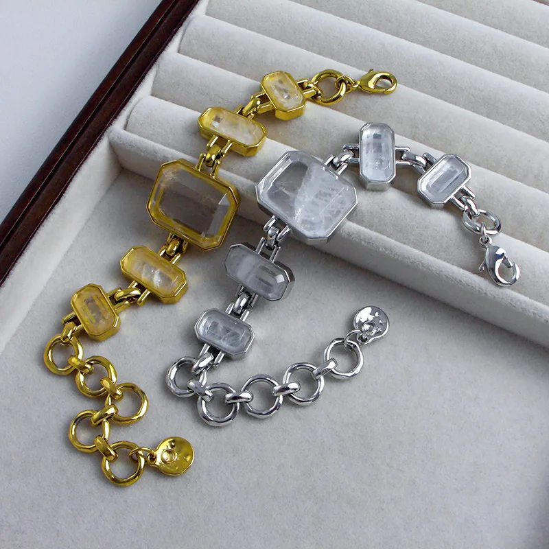 Vintage Square Natural Crystal Bracelet, Heavy Industry Simple Court Style Luxury Jewelry Gift for Women
Vintage Square Natural Crystal Bracelet, Heavy Industry Simple Court Style Luxury Jewelry Gift for Women