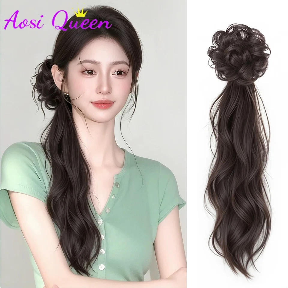 Synthetic Ponytail Wig Braided Bun Side Ponytail Fluffy New Chinese Style Wig Side Updo Wig
Synthetic Ponytail Wig Braided Bun Side Ponytail Fluffy New Chinese Style Wig Side Updo Wig